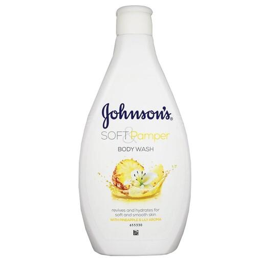 شامپو بدن جانسون johnsons مدل SOFT  PAMPER حجم 400 میلی لیتر

