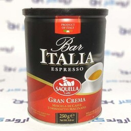 پودر قهوه ساکولا SAQUELLA مدل Bar ITALIA GRAN CREMA 250g

