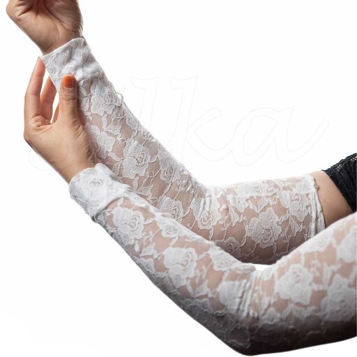 ساق دست گیپور بلند سفید