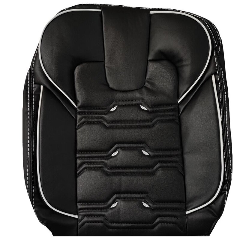 روکش صندلی خودرو تمام چرم نخ سفید مناسب برای پژو 206پژو207و رانا پلاس