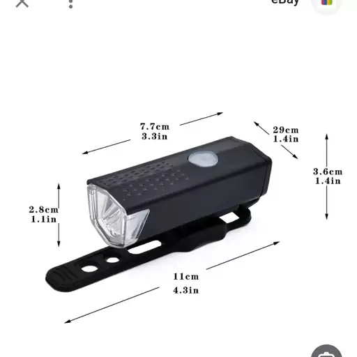 چراغ دوچرخه شارژی  مدل FY2255 مناسب جلو چند حالته
