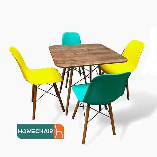 میز و صندلی ناهارخوری فایبرگلاس در 11 رنگ انحصاری (کفی صندلی وارداتی)