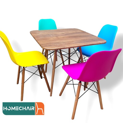 میز و صندلی ناهارخوری فایبرگلاس در 11 رنگ انحصاری (کفی صندلی وارداتی)