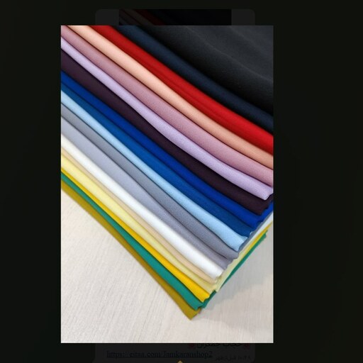 روسری حریر ژرژت تک رنگ ـ عرض 135 سانت ـ دارای رنگهای متنوع 