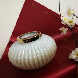 گلدان شیشه ای رومیزی آبکاری لاستر کد 2012با قطر 23 سانتیمتر در سه رنگ اورجینال(عالیجناب)
