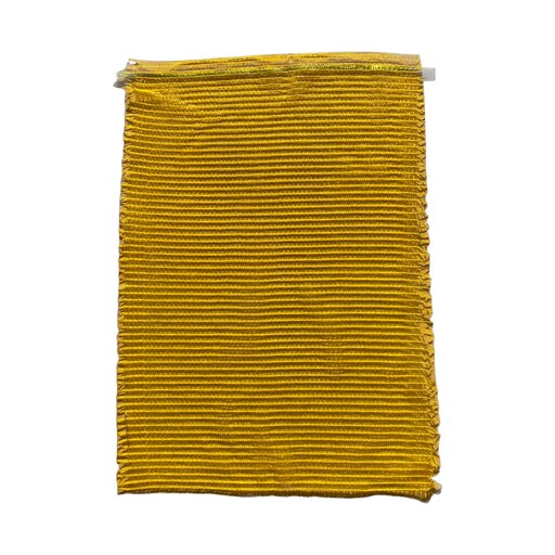 کیسه راشل بسته بندی سیب زمینی و پیاز سایز 50X65  سانتیمتر رنگ زرد بسته هزارتایی ( ارسال بصورت پسکرایه)