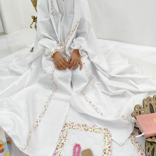 چادر نماز جشن تکلیف به روز      مدل جلو باز             