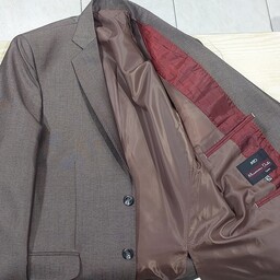 کت تک مردانه رنگ قهوه ای روشن نیمه براق سایز 42