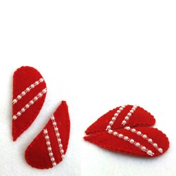 گلسر قلبی تق تقی، گیره مو طرح قلب رنگ قرمز 