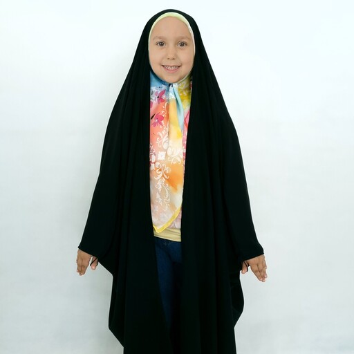 چادر مشکی دخترانه عبا، پارچه حریرالاسود، سبک مقاوم ،مناسب دختران تازه مکلف و نوجوانان