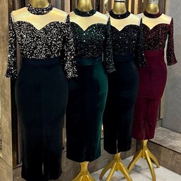 لباس مجلسی مدل یلدا سایز بندی از 38 الی 50 رنگبندی ژورنال -پیراهن مجلسی عقد عروسی نامزدی حنابندان تولد شب یلدا 