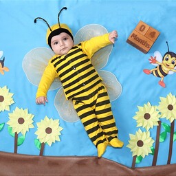 ست لباس زنبوری نوزادی 