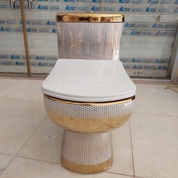 توالت فرنگی گاتریا کوتینگ شده  سفید طلایی   ضمانت رنگ و کیفیت پس کرایه هزینه ارسال برعهده مشتری میباشد 