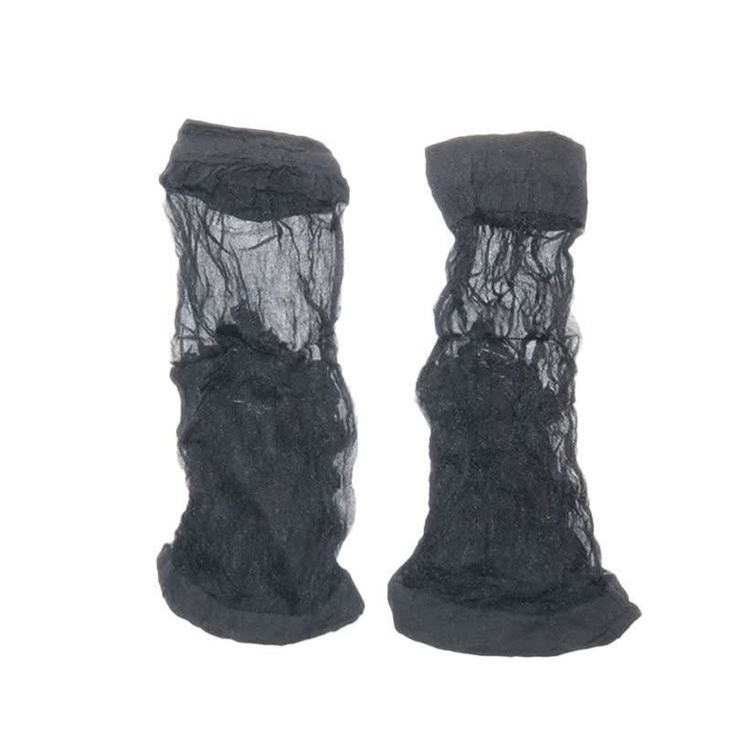 جوراب شیشه ای زنانه دو ربع شماره 10 کفدار مشکی