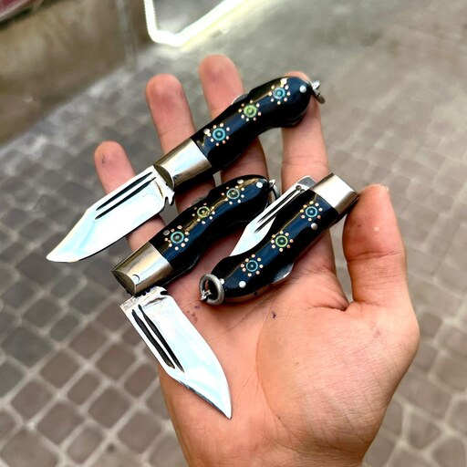 چاقوی تاشو نقلی اثر استاد بابا 15 سانتی دست ساز