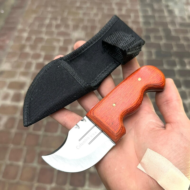 چاقوی یزدانی - پوست کنی کمپانی کلمبیا Columbia غلاف دار تیز در حد تیغ
