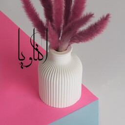 گلدان مراکشی بتنی . سنگ مصنوعی دست ساز  سفید  قابل استفاده برای گل مصنوعی گل خشک و عود ضد آب و قابل شستشو