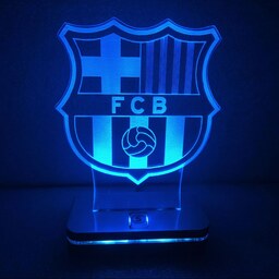 چراغ خواب طرح تیم فوتبال بارسلونا مدل هفت رنگ سان لیزر