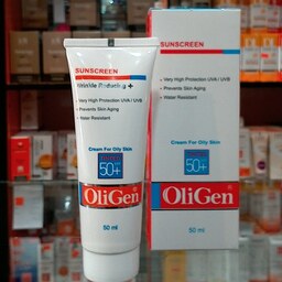 الی ژن کرم ضدآفتاب الی ژن  رنگی پوست چرب cream for oily skin  spf50 انقضا1405.5