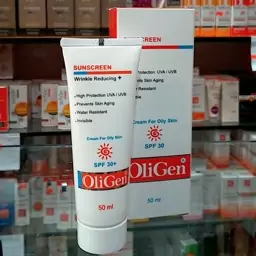  الی ژن کرم ضدآفتاب الی ژن بدون رنگ پوست چرب cream for oily skin spf30 انقضا1405.7