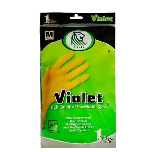 دستکش آشپزخانه ساق کوتاه سایز M ویولت violet 