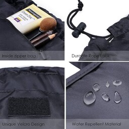 کیف مخصوص لوازم آرایشی و بهداشتی وارداتی بی نهایت با کیفیت عالی جنس پارچه اکسفورد تاشو کم حجم 