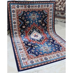 فرش سنتی زمینه سرمه ای سایز 4 متری  برند شیان