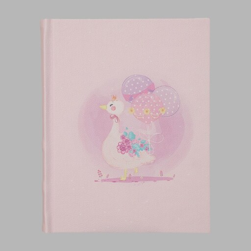 آلبوم عکس کودک گل باقالی خانم، سایز 16x21 فریم سفید، 20 برگ، 40 صفحه