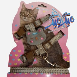 قلاده کتفی عروسکی گربه همراه با بند مناسب برای سگ و گربه