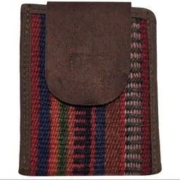 کیف کوچک گردنی گلیم دستباف کد KFGA43 برای حمل و نگهداری کارت یا پول یا دسته کلید