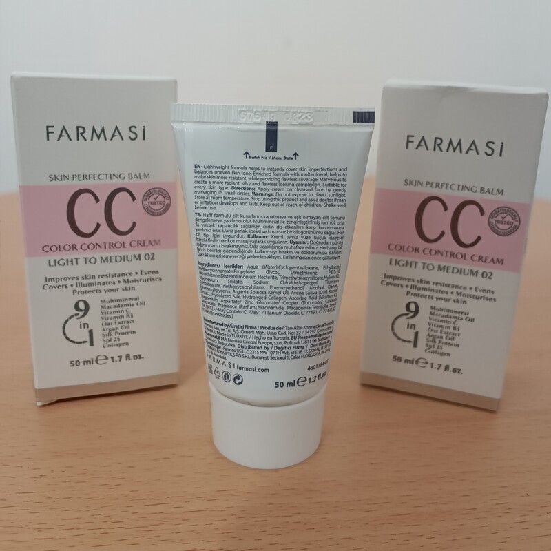 
کرم سی سیCC فارماسی حجم 50 میل رنگ 02-روشن تا متوسط فارماسی اصلی ساخت ترکیه  Farmasi CC Cream02