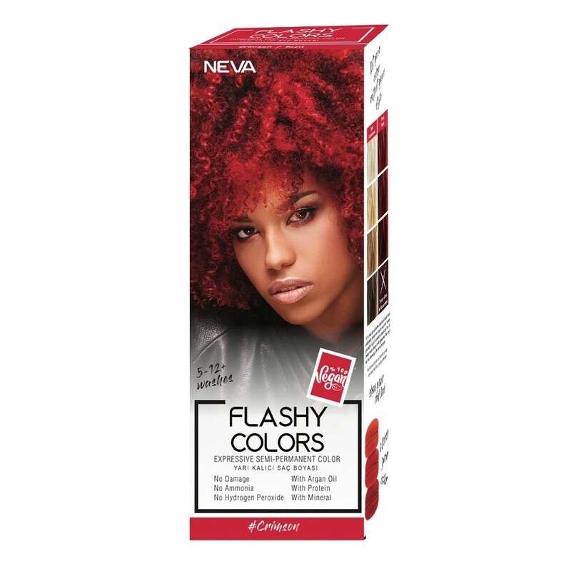 شامپو رنگ مو نیمه دائمی نوا  رنگ زرشکی Crimson بدون امونیاک و سولفات حجم 100میل 

