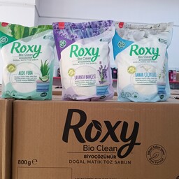 پودر صابون لباسشویی روکسی Roxy حجم 800 گرم در 3رایحه  اصلی واورجینال 