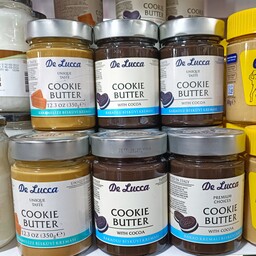 کرم بیسکویت کاراملی De Lucca سری Cookie Butter Unique Taste وزن 350 گرم