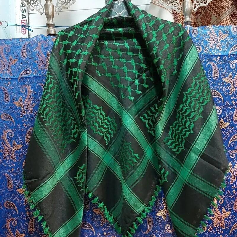 چفیه روسری عربی مشگی سبز