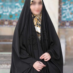 چادر اسلامی مجلسی مدل جده  دو طرح لاله  وپروانه در سه نوع کیفیت پارچه  مروارید دوزی 