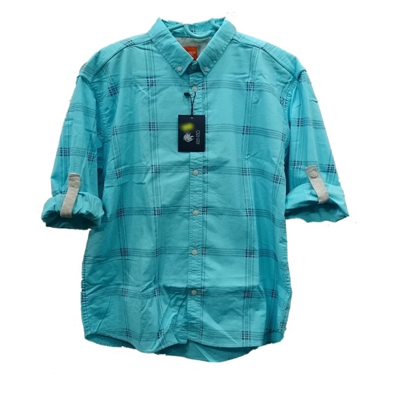 پیراهن آستین بلند مردانه کتان کشی نازک (با آستین تاشو) (اسپورت) (سایز  XL و 2XL)
