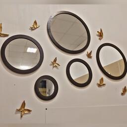 آینه 5 تیکه با هم هیمارو رنگ قهوه ای سوخته