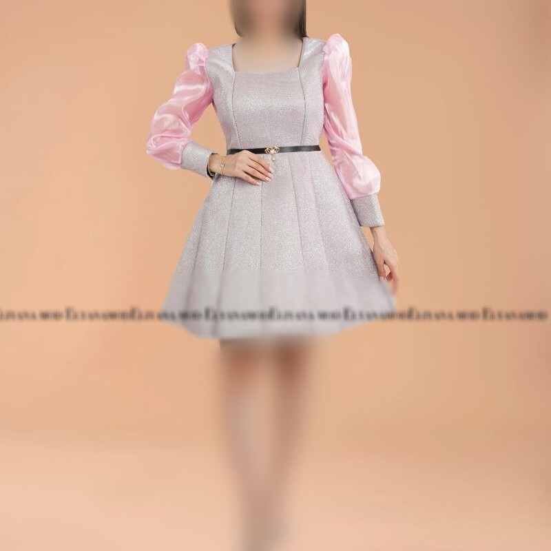 لباس مجلسی کوتاه عروسکی فرمالیته نامزدی عقد سایز 36 تا 44 مدل رژان لباس مجلسی دخترانه