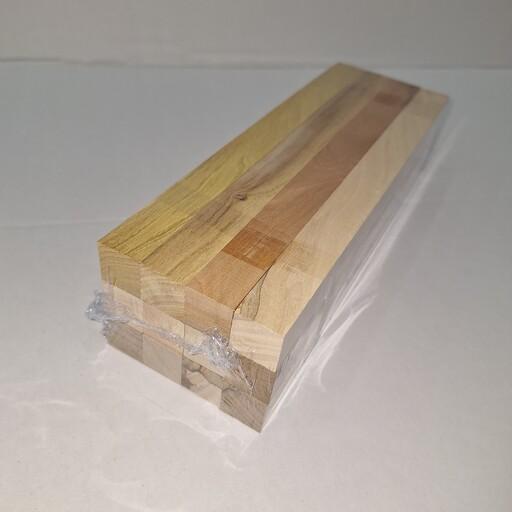 بسته 12 عددی تخته چوب ، چهار تراش گندگی شده ، ابعاد هر تخته 2 در 2 در 25 سانتیمتر .