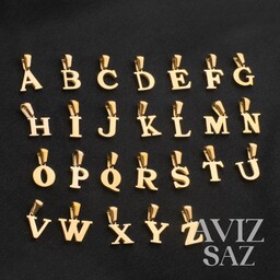 گردنبند حروف انگلیسی با فونت خاص بدون حساسیت و رنگ ثابت 