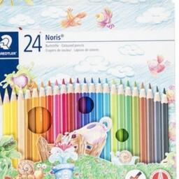 مداد رنگی 24 رنگ استدلر  آلمانی جعبه مقوایی

