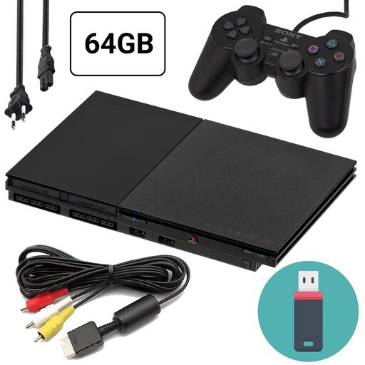 پلی استیشن 2 سونی 2 PS2 مدل فلش خور با فلش 64و مموری سیو (عمده و تک)