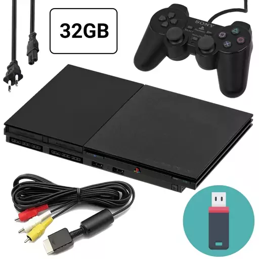 پلی استیشن 2 سونی 2 PS2 فلش خور  با فلش 32و مموری سیو (عمده و تک)