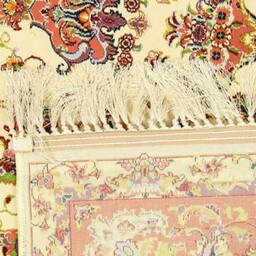 فرش ابریشم ماشینی طرح دستبافت تبریز  مطابق نقوش اصیل ایرانی