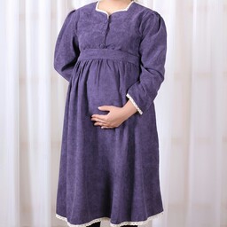 لباس بارداری و شیردهی مدل زیبا مخمل کبریتی گرم پایین و سبک