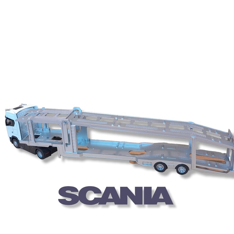 ماکت تریلی اسکانیا حمل خودرو تریلی فلزی Scania 