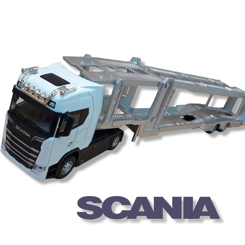 ماکت تریلی اسکانیا حمل خودرو تریلی فلزی Scania 