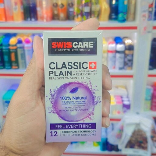 کاندوم کلاسیک سوئیس کر (Swisscare Classic Plain) شفاف و جهت لذت بیشتر