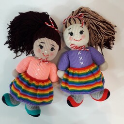 عروسک بافتنی دختر سپیده  بافته شده با الیاف درجه یک و کاموای اکریل تاب 